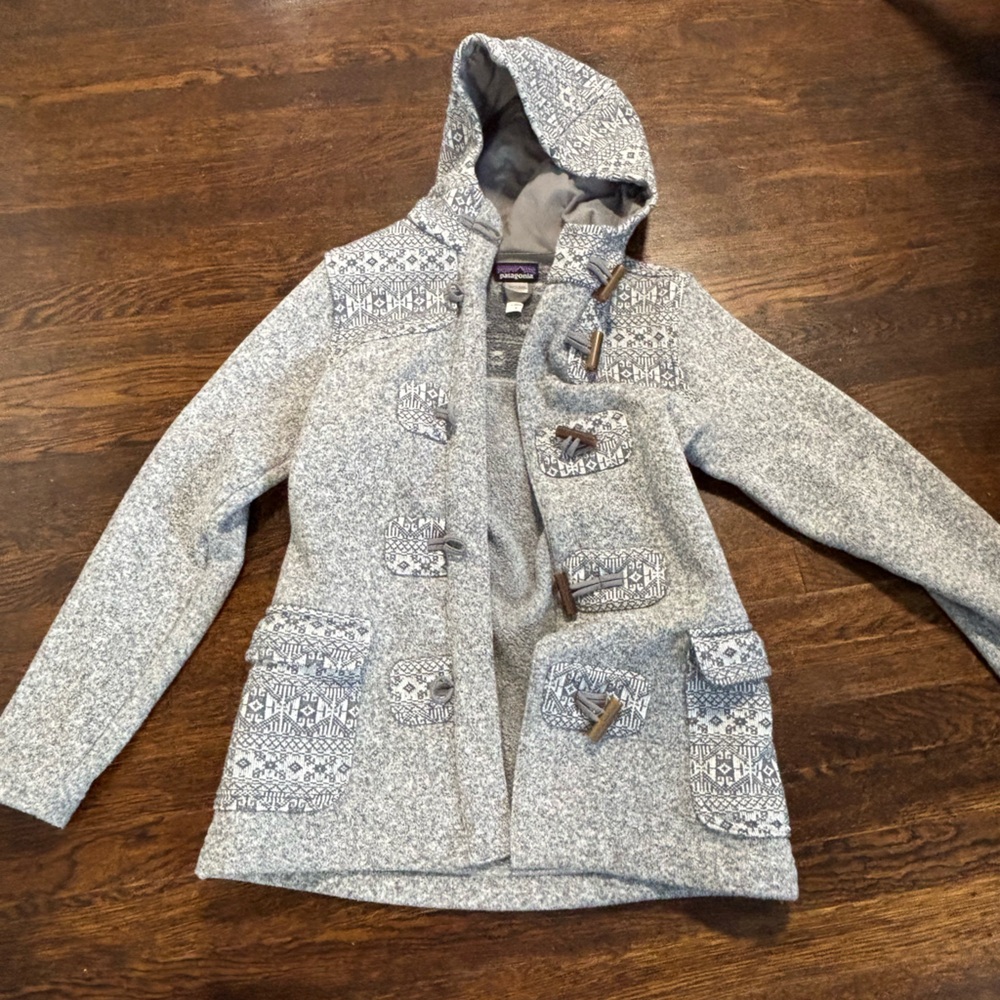 Patagonia Gray Jacket with toggle buttons